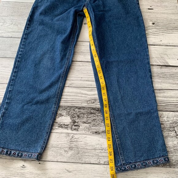 Vintage Northern Reflections High Rise Tapered Embroidered Ankle Mom Jeans - Picture 16 of 16